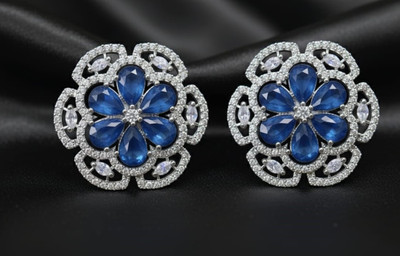 VRG Luminary26 Cubic Zirconia Brass Stud Earring