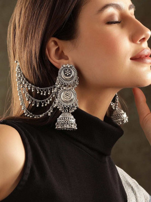 ISLANA oxidised jhumki Alloy Drops & Danglers