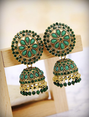 JEWERICHE Mesmerizing Beautiful Design Ani Jhumka For Party Wear Earring For Girls & Women Alloy Jhumki Earring