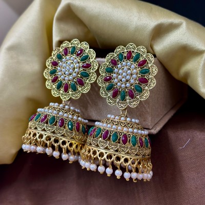 tsw Pearl Jhumka Pearl Alloy Jhumki Earring