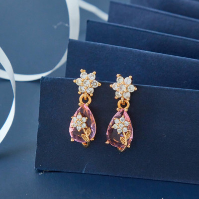 topshop TS 169 Cubic Zirconia, Diamond Brass Stud Earring