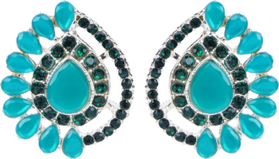 DEGHLAM DEGHLAM Alloy Green Earrings stone For Women & Girls Brass Drops & Danglers Cubic Zirconia Alloy Stud Earring