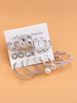 Vembley Stylish Fashion Combo Of Earrings For Girls And Women Alloy Drops & Danglers