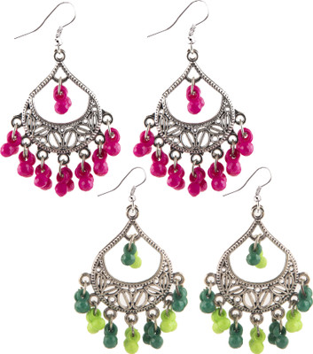 Jamleen Gallery Handmade Beaded Earrings for Women Alloy Jhumki Earring