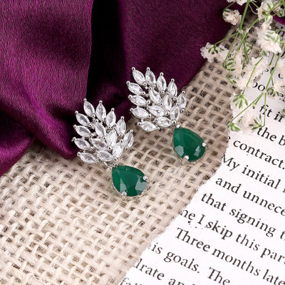 Bhagya Lakshmi GS 035708 Crystal Zinc Earring Set