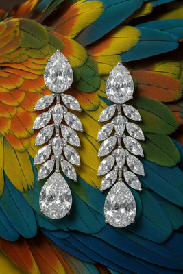 NUI Latest Korean Earrings For Women And Girls Cubic Zirconia Alloy Drops & Danglers