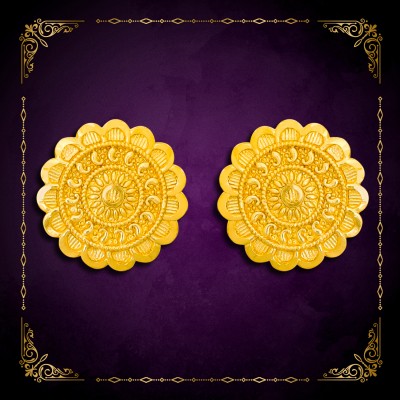 LUV FASHION Traditional Collection Of Premium Gold Pated Stud Earring Brass Stud Earring