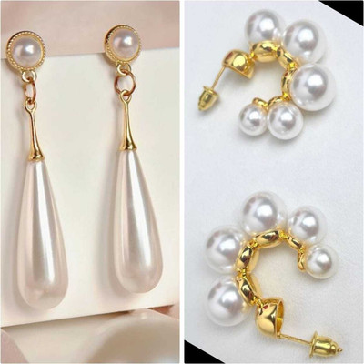 Zestapvt Stylish Korean & Classic Traditional Earrings Combo Set For Women & Girls Alloy Drops & Danglers