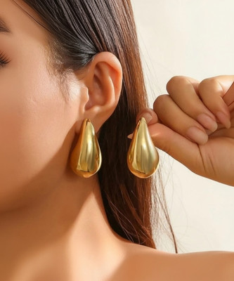 LITTLE WISH Little Wish Trendy Korean Water Drop Dupes Studs Earrings for Her Alloy Stud Earring