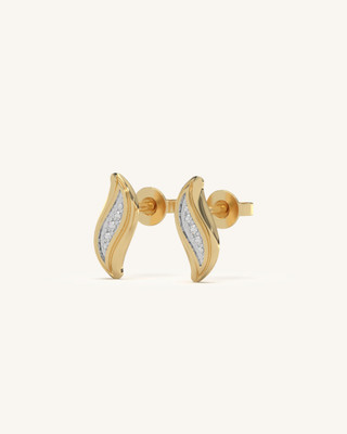 SHAYN Wave Motif Earring Moissanite Sterling Silver Stud Earring