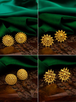 SURJEET SALES 4 Piece Combo Coral Alloy Stud Earring