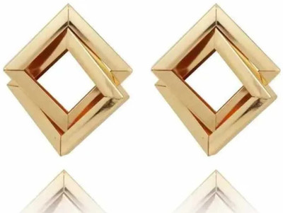 Vbmarts Golden_earrings_square Alloy Stud Earring