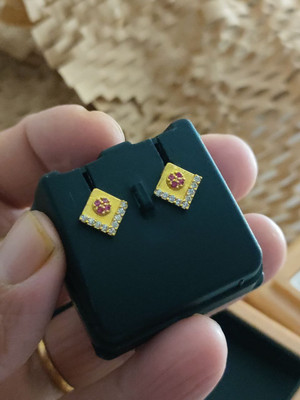 Bhagavati creation Bhagavati Brass Stud Earring