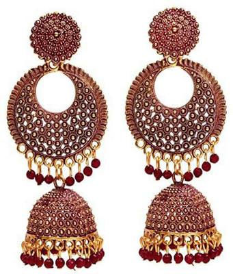 Mehpriye Sizzling Chunky Gold Plated Colorfull Beads Round Alloy Drops & Danglers
