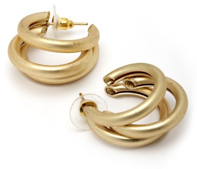 Sanjog Statement Golden Traditional Hoop Earring For Women/Girls Brass Hoop Earring