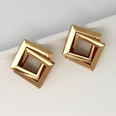ADORNITY Oversized Earrings For Women Layered Earrings For Women Girls Korean Jewellery Stainless Steel Stud Earring