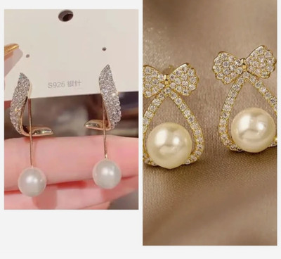 AAVIRA Western Wear Stylish Trending Combo Pack Of 2 Korean Brass Hoop Earring