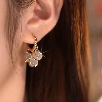Fashion Fusion Gold Plated Hoop Earrings For Women And Girls Alloy Hoop Earring