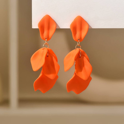 PRIYA IMPEX Sparkle & shine jewel floral petal drop acrylic anti tarnish earrings (medium) Acrylic Drops & Danglers