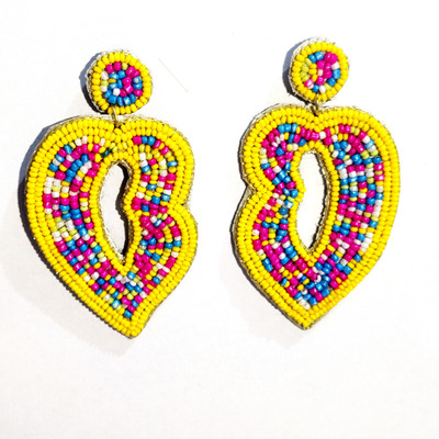 Shaym Shivam Creation Adda Aari Work Beads Fabric Drops & Danglers