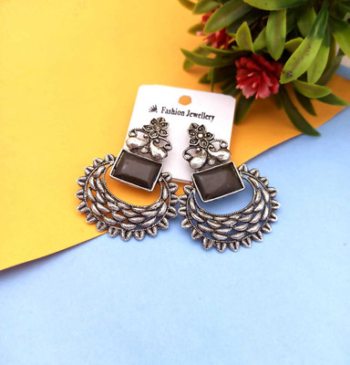 BUY FOR CHANGE LLP Silver Kundan errings Alloy Chandbali Earring