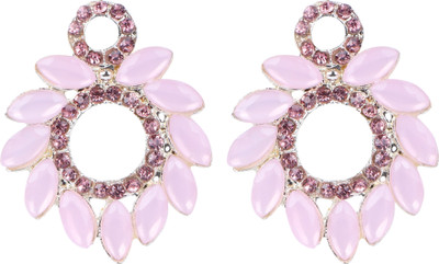 sunhari jewels Design302 Pink Alloy Earring Set