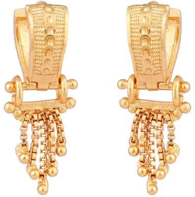 STYYLO FASHION Decent Look Gold Plated Tasselled Lightweight Hoop Earrings_SF Brass Hoop Earring