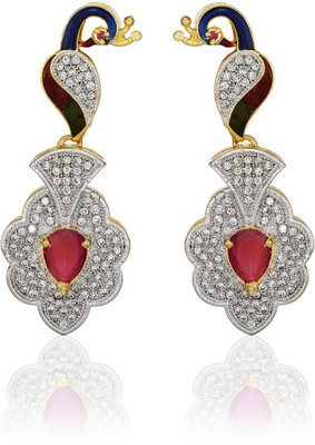 alysa Walda Cubic Zirconia Silver, Copper, Brass Drops & Danglers