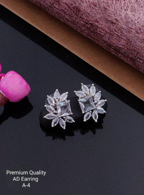 Averna Averna AD Earring A4 Cubic Zirconia Brass Stud Earring