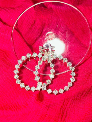 RKGlow Stone Ad type Earing Cubic Zirconia Brass Hoop Earring, Jhumki Earring, Earring Set, Stud Earring