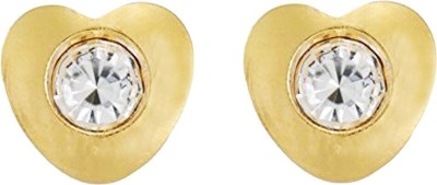 STUDEX 4MM Heart Shape With April Gold Plated Stainless Steel Stud Earring