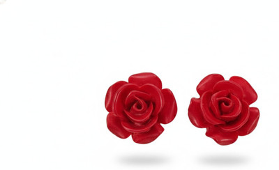 AARCHIS TRENDS Trendy Rose Earrings For Women Stainless Steel Stud Earring
