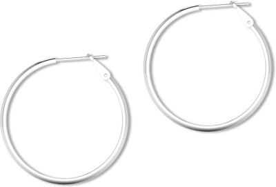 Iski Uski Lifestyle Drop Design Silver Hoop Earrings Sterling Silver Hoop Earring