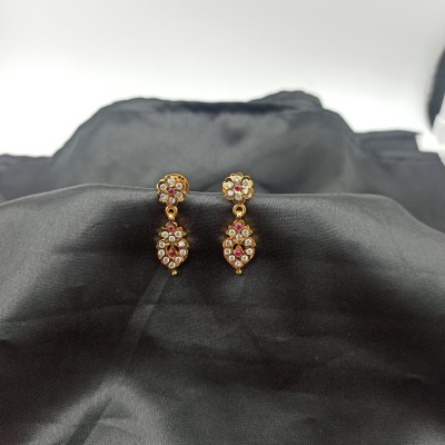 PRS GOLD COVERING impon five metal drops and danglers earring Copper Drops & Danglers