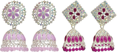 Malana Merino Jhumka Earring Alloy Earring Traditional Ethnic Jewelry Jhumki Pack of 2 Alloy Jhumki Earring