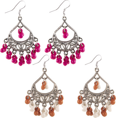 Jamleen Gallery Festive Collection Beaded Earrings Set Alloy Jhumki Earring