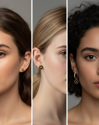 siyaa creation Minimal Stainless Steel Stud Earring