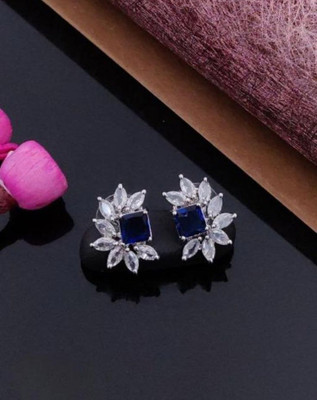 Aviate ALIO Premium Quality Beautiful Silver Plated Earring SET Diamond Alloy Earring Set