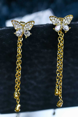 QUICKCLICK Women's and Girls Elegant Butterfly Anti Turnish Stainless Steel Stud Earring