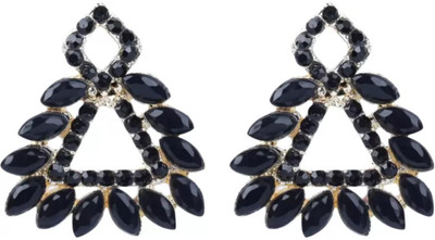 DEGHLAM Eid-Special,Ramadan Special Alloy Black Earrings stone Alloy Drops & Danglers