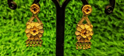 Earings Goldenearring129 Alloy, Gold, Acrylic, Metal Tunnel Earring, Jhumki Earring, Magnetic Earring, Stud Earring