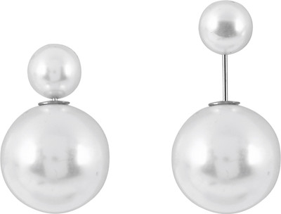 ROSVINT Double Pearl Stud Earrings BY ROSVINT Alloy Hoop Earring