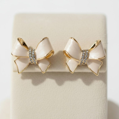 LifeLily Stylish Korean Earring for girls | Women Earrings | Bow Earring Set Alloy Stud Earring