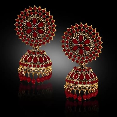 Fashion Theme Ethnic Woman Earing Jhumka Earring Wedding Earring for Woman & Girls Crystal Alloy Jhumki Earring