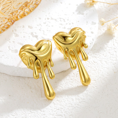 Dressberry Earrings for girls women korean stylish Studs golden ear rings Anti Tarnish Alloy, Metal, Stainless Steel Plug Earring, Stud Earring, Drops & Danglers, Hoop Earring, Earring Set