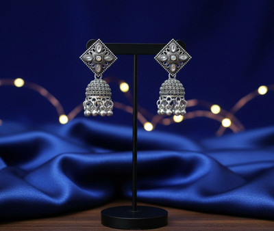 Cadabella Oxidised Studs Earrings Alloy Jhumki Earring