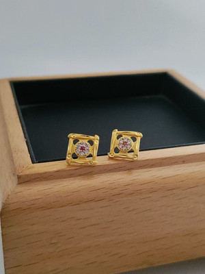 Bhagavati creation Bhagavati Brass Stud Earring