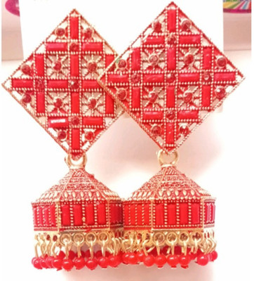 Reshu TTRADITIONAL WEDDING JHUMKHAS Agate Brass Jhumki Earring