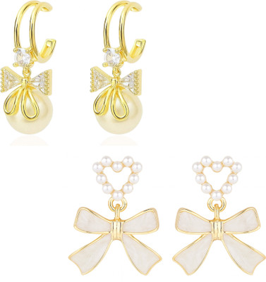 BEAUTYNX Pack Of 2 Amazing Korean Stylish Earring Alloy Huggie Earring