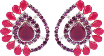 DEGHLAM DEGHLAM Alloy Red Earrings stone For Women & Girls Brass Drops & Danglers Cubic Zirconia Alloy Stud Earring